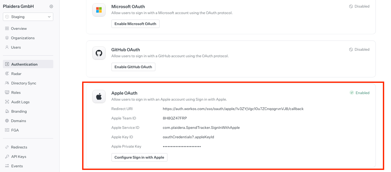 How to setup Sign in with Apple with WorkOS or Auth0